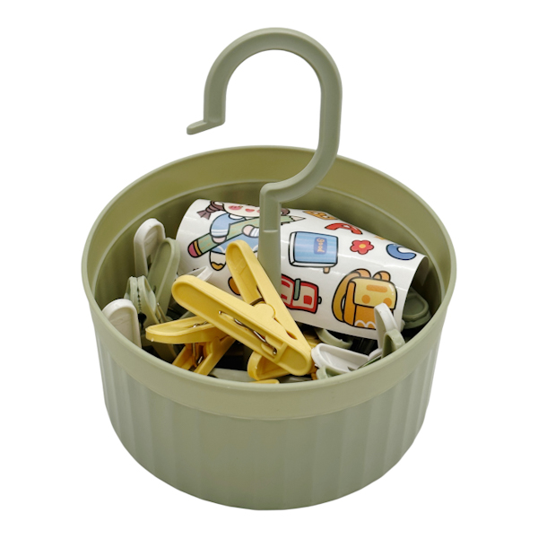 Прищіпка пласт. Набір 24шт 6см Кольорова в навісному кошику арт.JS258 (25-36)