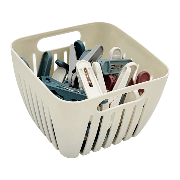 Прищіпка пласт. Набір 24шт 6см Кольорова в кошику арт.JS257 (25-37)