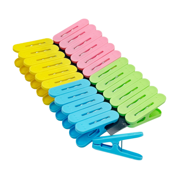 Прищіпка пласт. SAHO Набір 24шт 6см Кольорова арт.ZJ663-24729 (25-47)