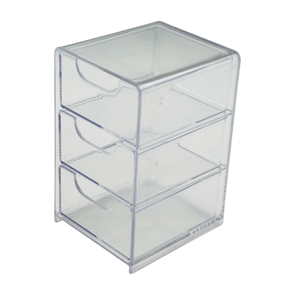 Органайзер-комод д/дрібничок на 3 відділення Прозорий арт.QX758 (25-57)