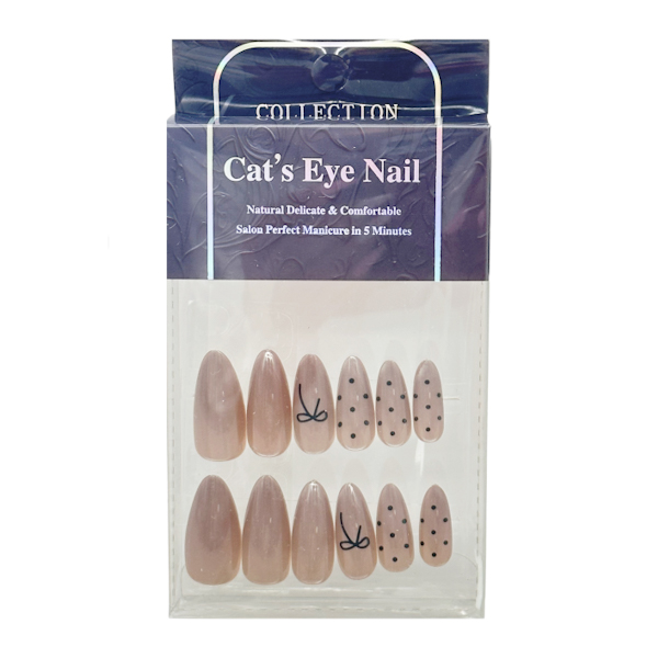 Нігті накладні д/ман Cat's Eye 12шт з малюнком арт.PP-3201 (LX-6) *12