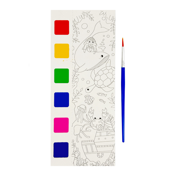 Набір д/малювання Акварельний живопис 12 арк. 6 кольорів+пензлик арт.27-85