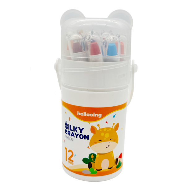 Олівці водорозчинні SilkyGrayon 12 кольорів з пензликом у футлярі арт.SC800-12 (76-2)