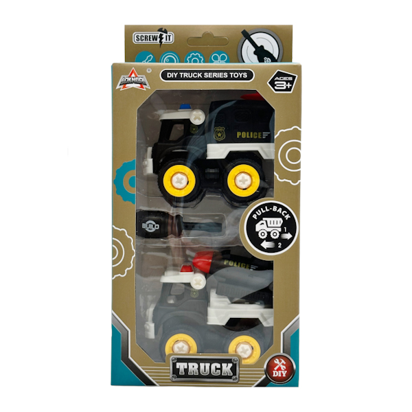 Іграшка LOKNGAI Конструктор на шурупах Машинка 2шт Police арт.HL005F (QH210449)