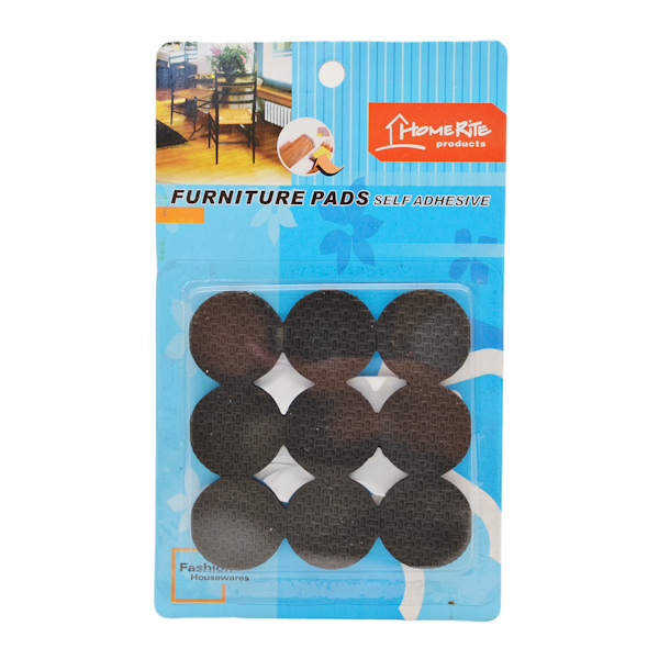 Наклейки гумові д/меблів HomeRite 9шт круглі 2,8см арт.0612-5