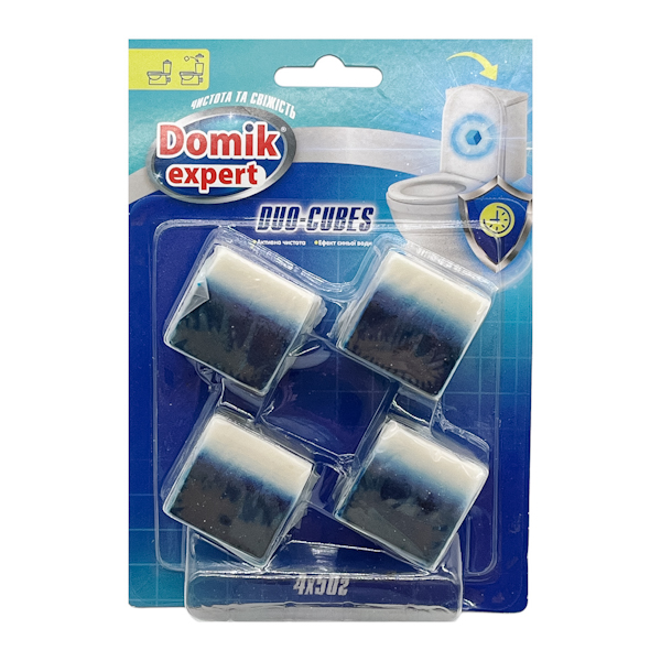 Кубики д/унітазу Domik Expert 4*50г Duo Білі_