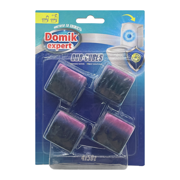 Кубики д/унітазу Domik Expert 4*50г Duo Фіолетові_
