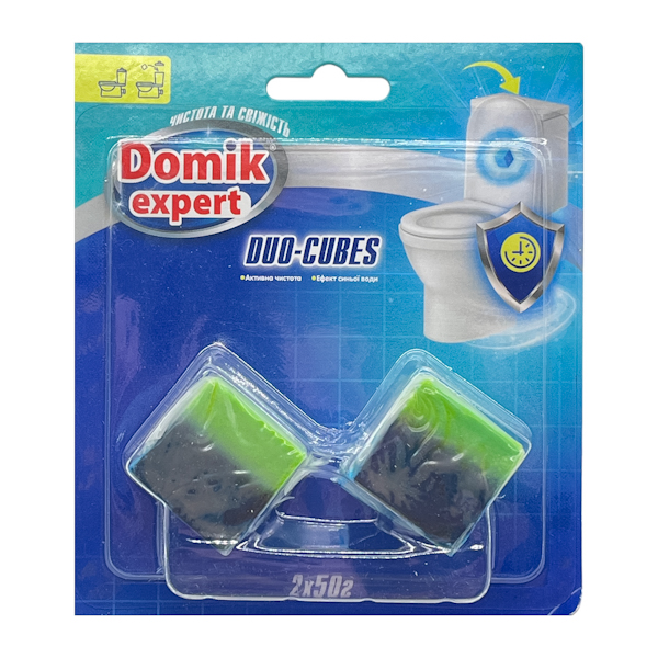 Кубики д/унітазу Domik Expert 2*50г Duo Зелені_