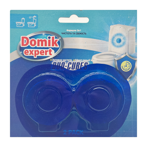 Таблетки д/унітазу Domik Expert 2шт ефект синьої води_