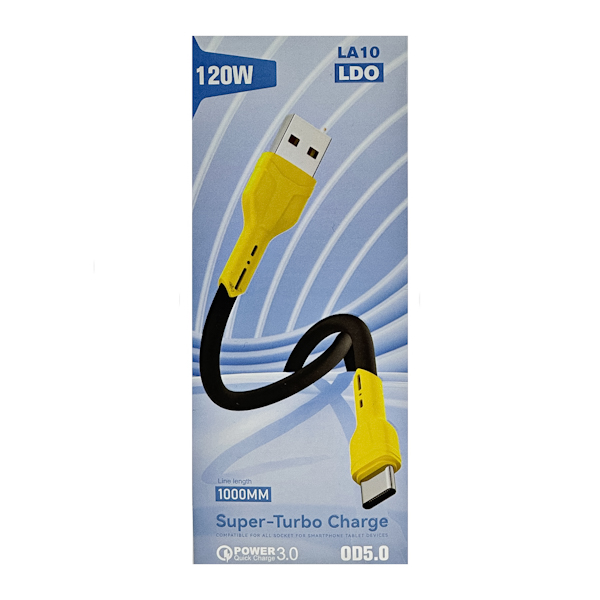 Кабель USB-Micro 1м 120w силікон Super-Turbo Charge арт.LA10 (283-14)