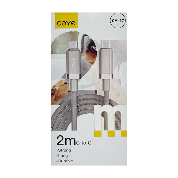 Кабель Type-C-Type-C 2 м плетений COYE арт.CM-37 (13-006