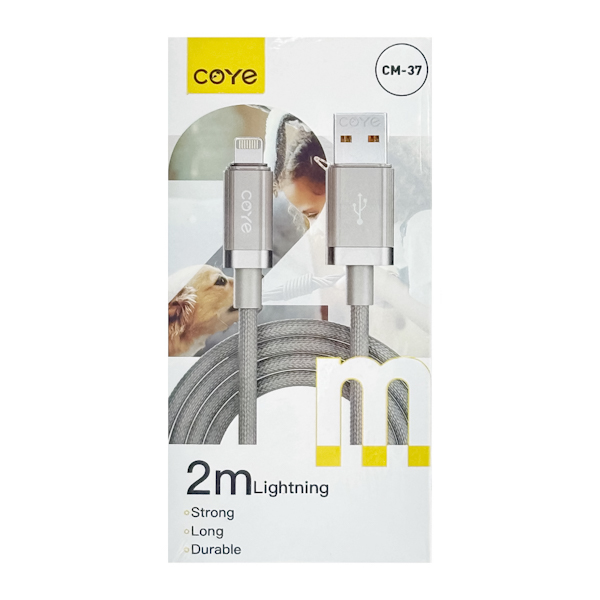 Кабель USB-Lightning 2 м плетений COYE плетений арт.CM-37 (13-007)
