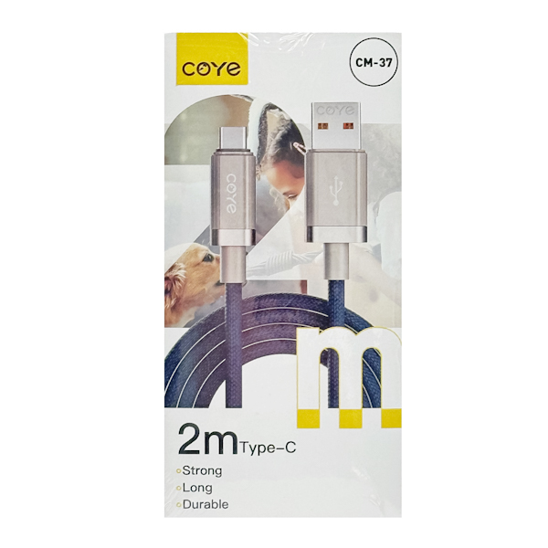 Кабель USB-Type-C 2 м плетений COYE арт.CM-37 (13-008)