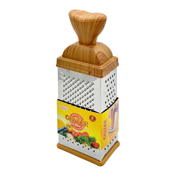 Тертка KH 4-гранна 9'' пластикова ручка під дерево арт.1121-30 (191-30)