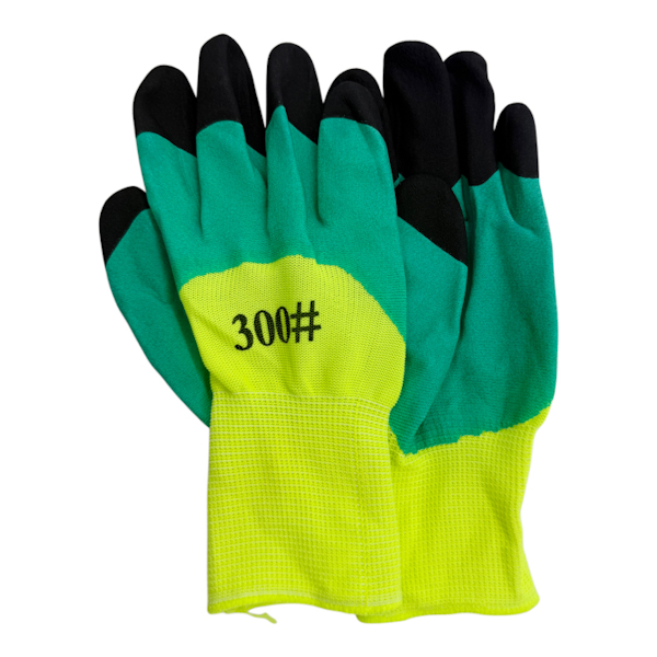 Рукавиці господарчі ПВХ Жовто-зелені з обливом 1пара *12