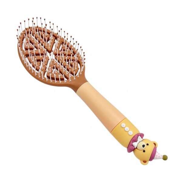 Розчіска Масажка Kaba Bear 1шт Продувна Овальна Ведмедик арт.2130 *4